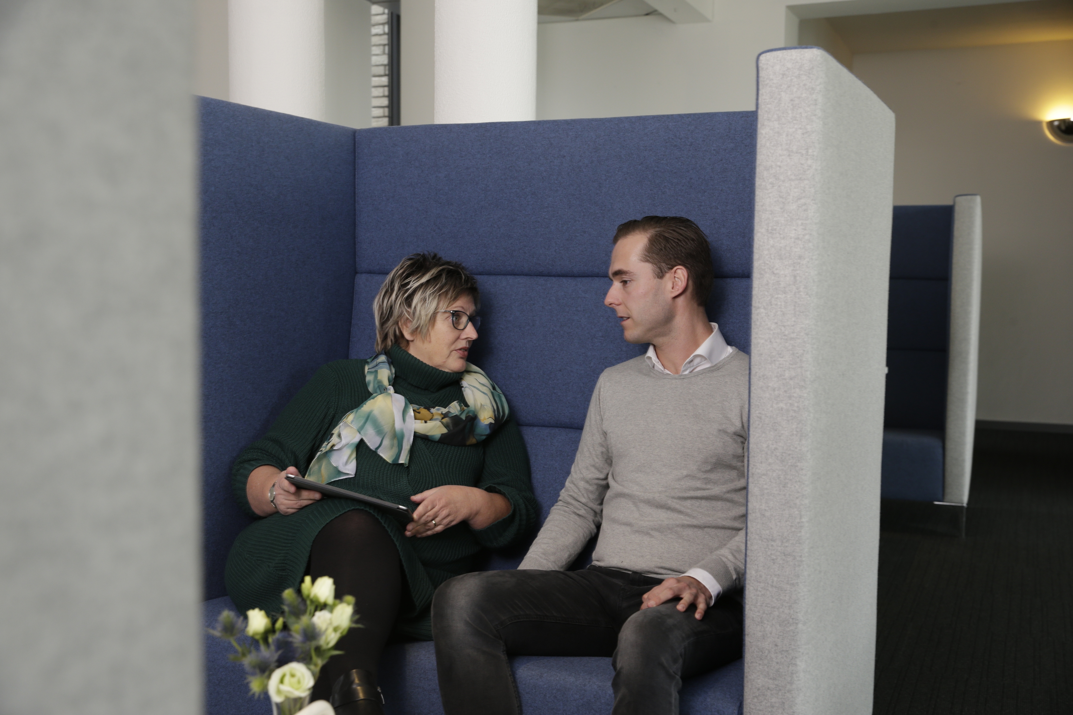collega's in treinzitje